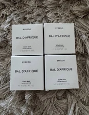 4 x BYREDO Bal D’Afrique Soap Bars 1oz 30g Travel Size 🧼 New! Fresh! In Box.