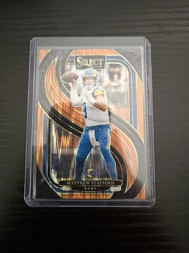 2024 Panini Select Premier Orange Prizm Shock #182 Matthew Stafford /399