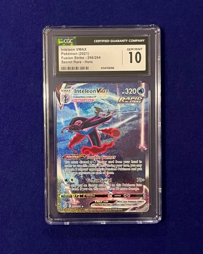 CGC 10 Inteleon VMAX #266 Fusion Strike 2021 Pokemon GEM MINT