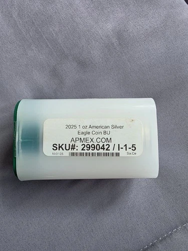 APMEX 2025 American Silver Eagle 1 oz Silver Coins Tube of 20 .999 Fine