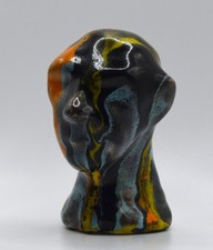 "Annunaki 2" - Wonderful Original Clay Sculpture. Hand made & glazed. Cool !