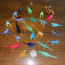 Bulk Lot of 24 Small Plastic Dinosaurs