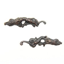 Menuki Dragon Shakudo Japanese Sword Fitting Samurai Katana Wakizashi Tanto