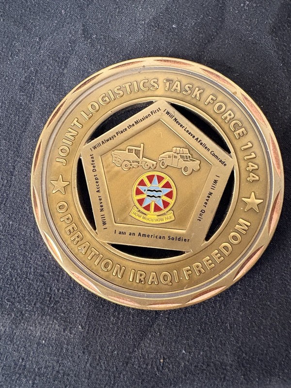 Joint Logistics Task Force 1114 Commander CSM Large 2.5 inch Challenge Coin
