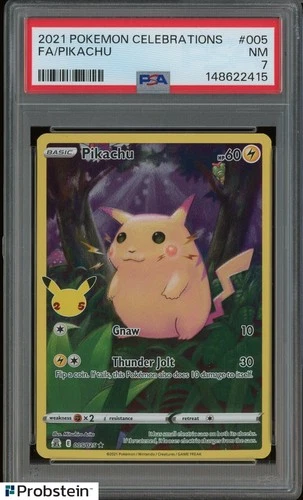 #3 2021 Pokemon Celebrations #005 FA Pikachu PSA 7 NM