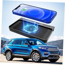  Wireless Car Charger for Ford Explorer Center Console Accessories 2024 2023 