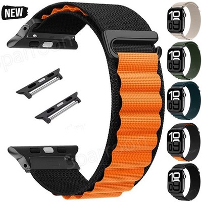 Sport Nylon Loop Armband für Apple Watch Ultra 49mm Series 11 10 9 8 7 6 SE 5 4