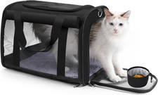 Cat Carrier Backpack - Multifunctional, Firm  Foldable with Roll-Up Shade, Brea
