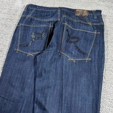 Grunge Baggy Y2K 2000 s Embellished Skater RocaWear Denim Jeans