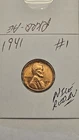 wheat penny 1941 NICE RED BU 1941-P NICE UNC LINCOLN CENT RED LUSTER LOT #1