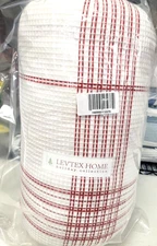 Levtex Home  Peppermint Waffle Plaid 3-Pc. Full/Queen Comforter Set White/Red