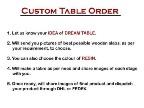 Black Epoxy Resin Console Slab Top Table, Wooden Table Top, Living Room Decor - Picture 10 of 12