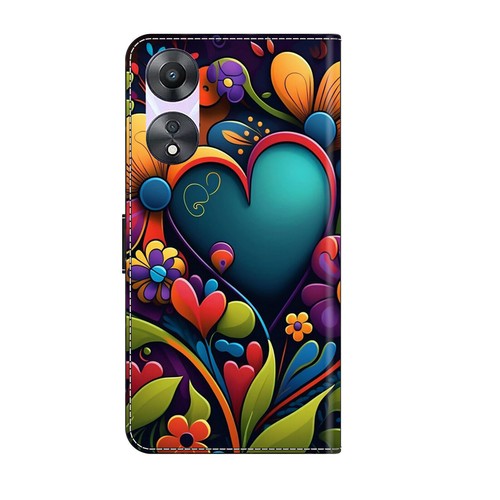 Flower Printed Wallet Phone Case For Oppo A58 A78 A98 A38 A18 Find X5 Realme 9 - 第 5/28 張圖片
