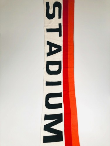 POLO RALPH LAUREN STADIUM PWING NECK WRAP BLACK / RED / CREAM WOOL-BLEND SCARF - Picture 3 of 13