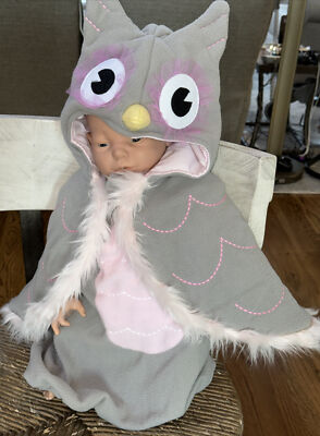 12-24 MONTHS POTTERY BARN KIDS Gray PINK OWL