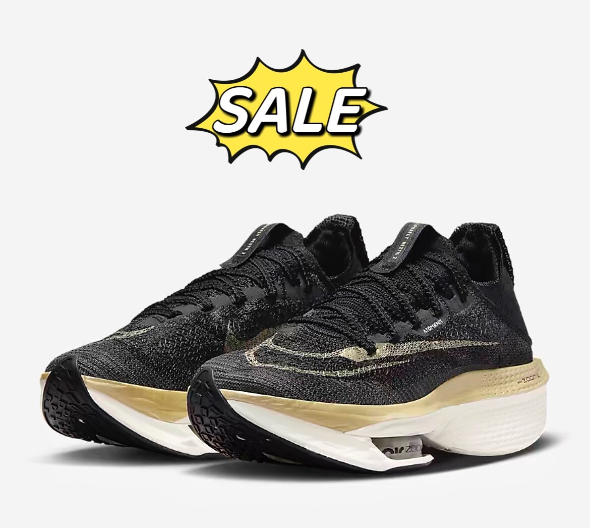 🔥Size 8.5W- Nike Air Zoom Alphafly NEXT% 2 Black Metallic Gold
