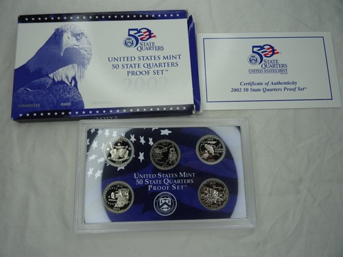 1999-2009 US Mint Statehood Quarter Proof Sets Box & COA Lot of 56 Coins - 第 5/12 張圖片