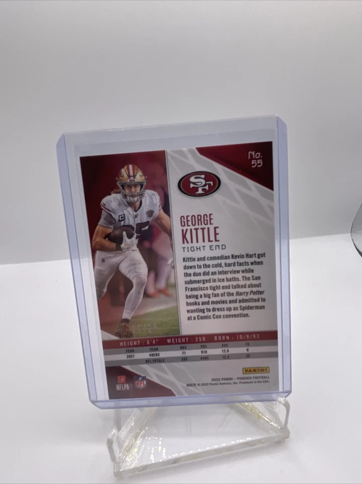 2022 Panini Phoenix George Kittle Green 1/25 #55 - Image 2 of 3