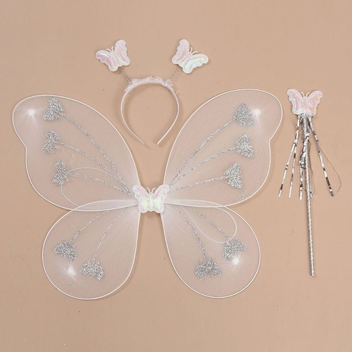 Party Props Princess Costume Sets Dressing Up Glitter Butterfly Girls - Picture 5 of 10