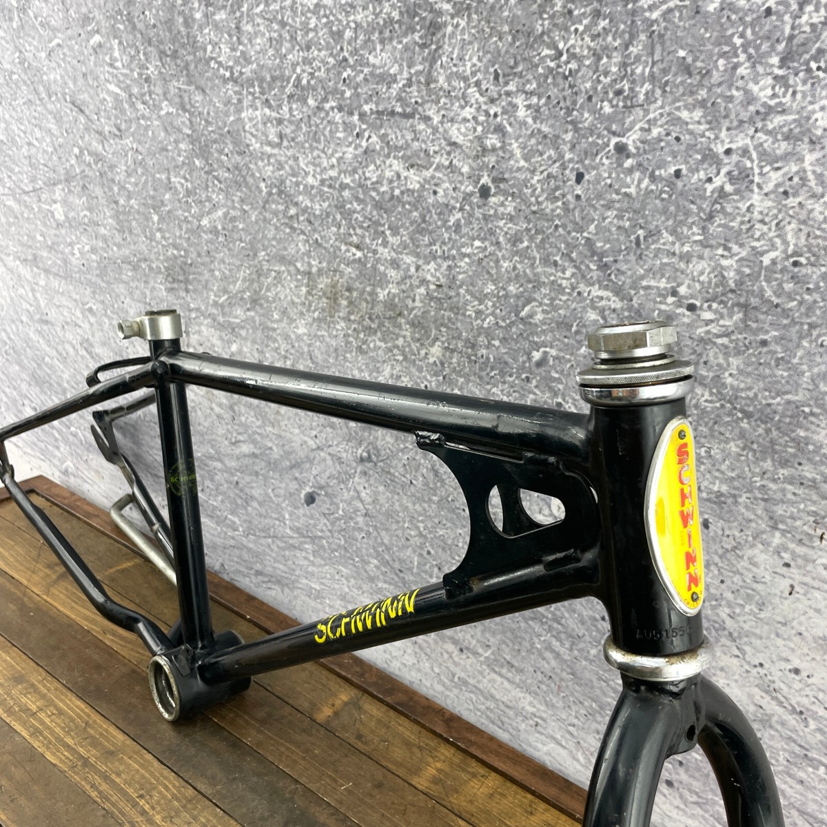 Vintage Schwinn Manta Ray BMX Frame Set Black Fork Old