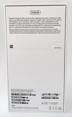 Apple iPhone Xs Max, 256gb, Space Gray, MT6J2LL/A, A1921, Box Only