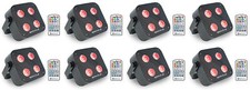  8 Rockville MINI RF4 V2 Black DJ/Party Wash Lights RF Remote APP Wireless DMX