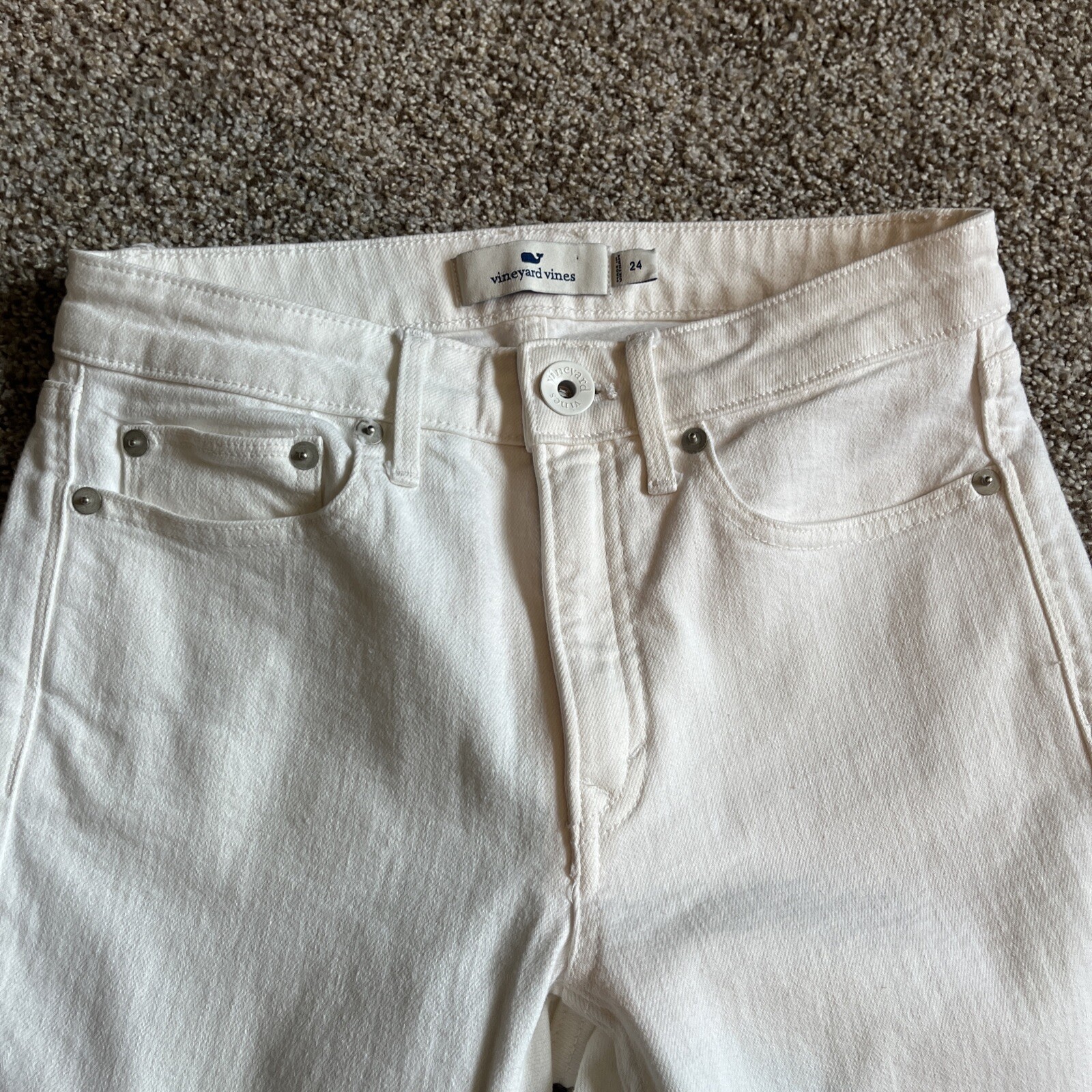 Vineyard Vines Womens High Rise Skinny Jeans White Size 24 (26 X 27) White - View 2