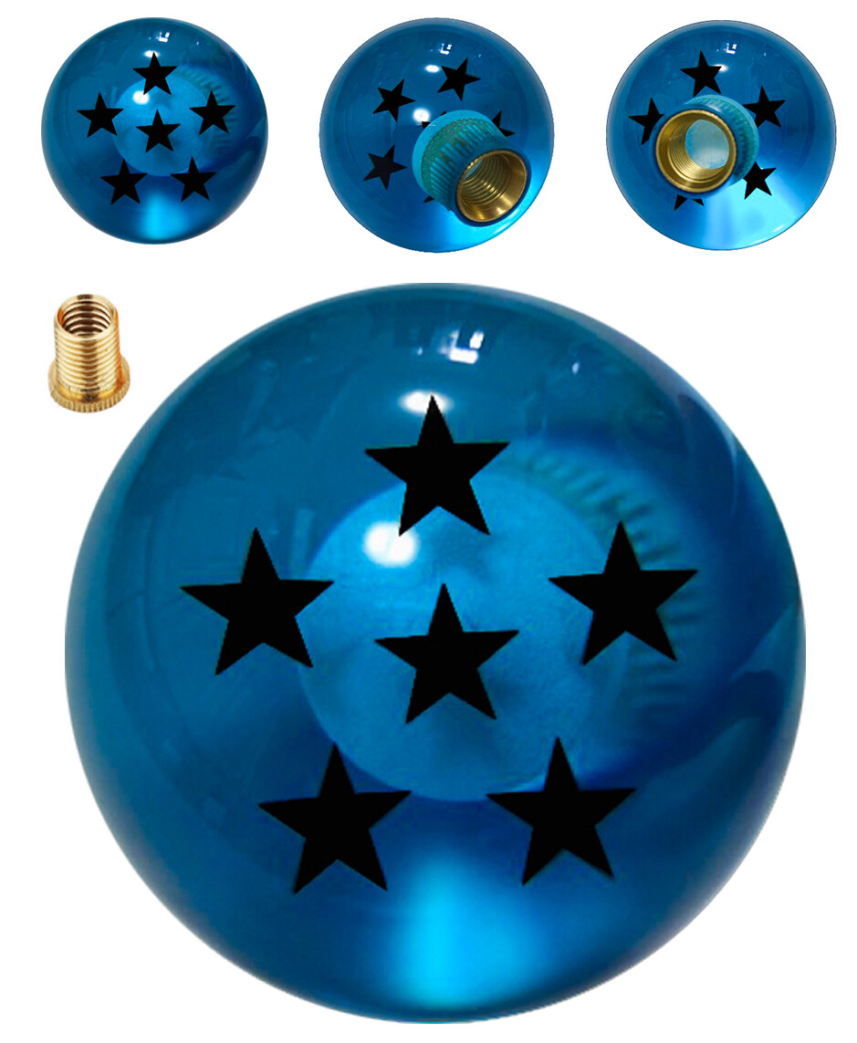 Blue 6 star Dragon ball Z custom 52mm shift knob M8x1.25