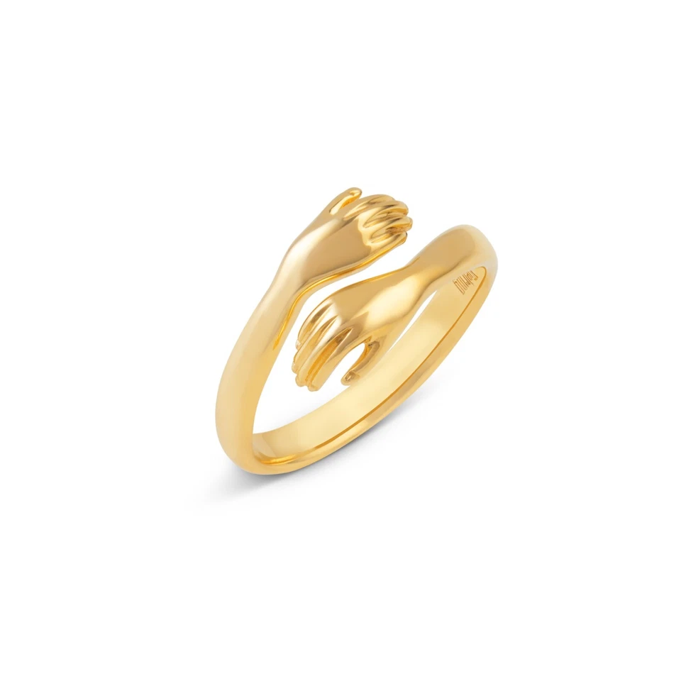 Gold Umarmender Ring • 925 Sterling Silber Offener Ring • Umarmungsring Silber - Bild 2 von 4