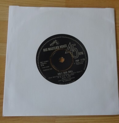 BURL IVES--UGLY BUG BALL--ON THE FRONT PORCH--HMV-7''VINYL 45-V/G+