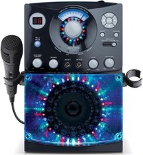 SINGING MACHINE SML385 KARAOKE SYSTEM W/ LED DISCO LIGHTS DISTRESSED PKG