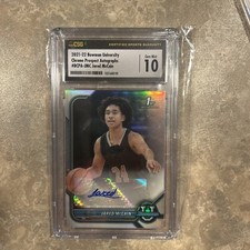 2021 Topps 1st Bowman U JARED McCAIN Chome Autographed CSG 10 /10 AUTO ROY STUD