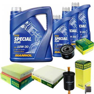 MANN Inspektionspaket 8 L MANNOL Special Plus 10W-30 für Renault Laguna II 1.6