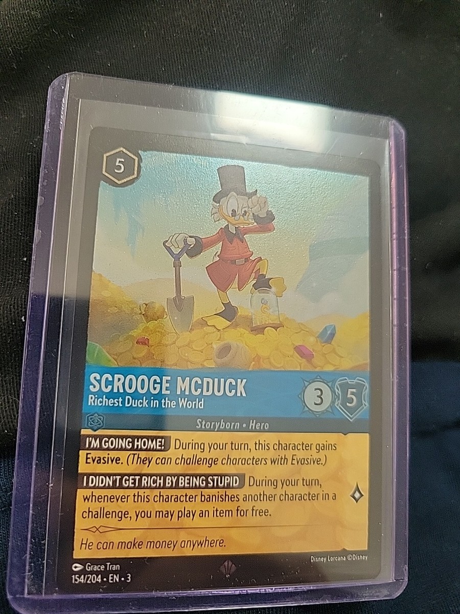Disney Lorcana: Into The Inklands - Scrooge Mcduck 154/204 Cold Foil Super  Rare