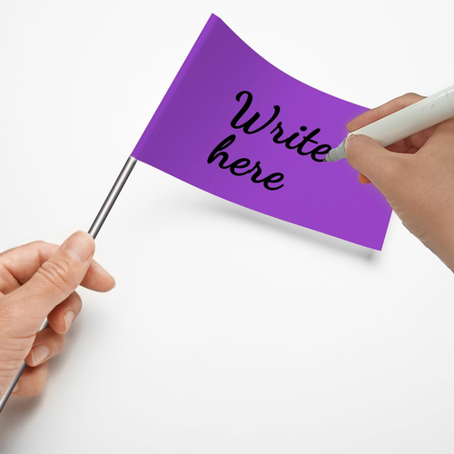 Purple Marking Flags, Writable, Marker Flags, For Lawn, Irrigation, Sprinkler - 第 3/20 張圖片