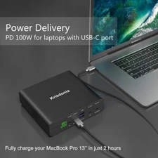 Portable Laptop Charger 32000mAh 100W PD Power Bank, External Battery Pack