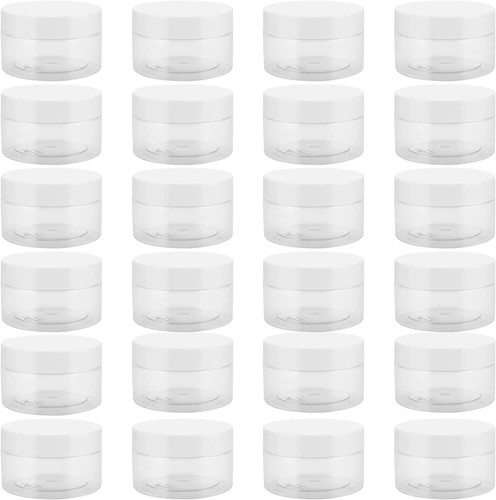 100ml PET PLASTIC STORAGE JARS CONTAINERS LIDS PET TUB AIRTIGHT TRANSPARENT UK! - Picture 2 of 20