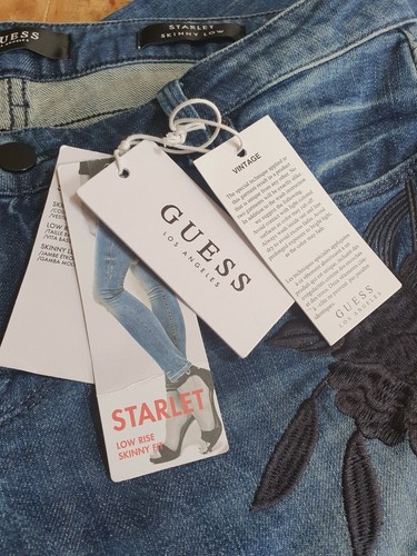 Jeans Guess. Nuevo £110. W28. Bordado delgado. Denim. Mujer - Imagen 9 de 10
