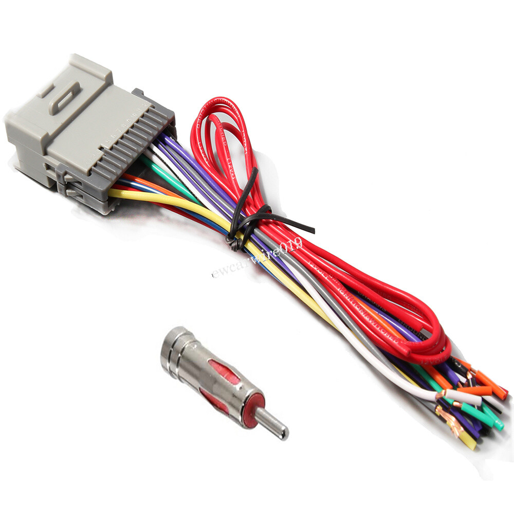 Car Radio Stereo Wire Harness & Antenna Adapter For GMC Envoy 0208