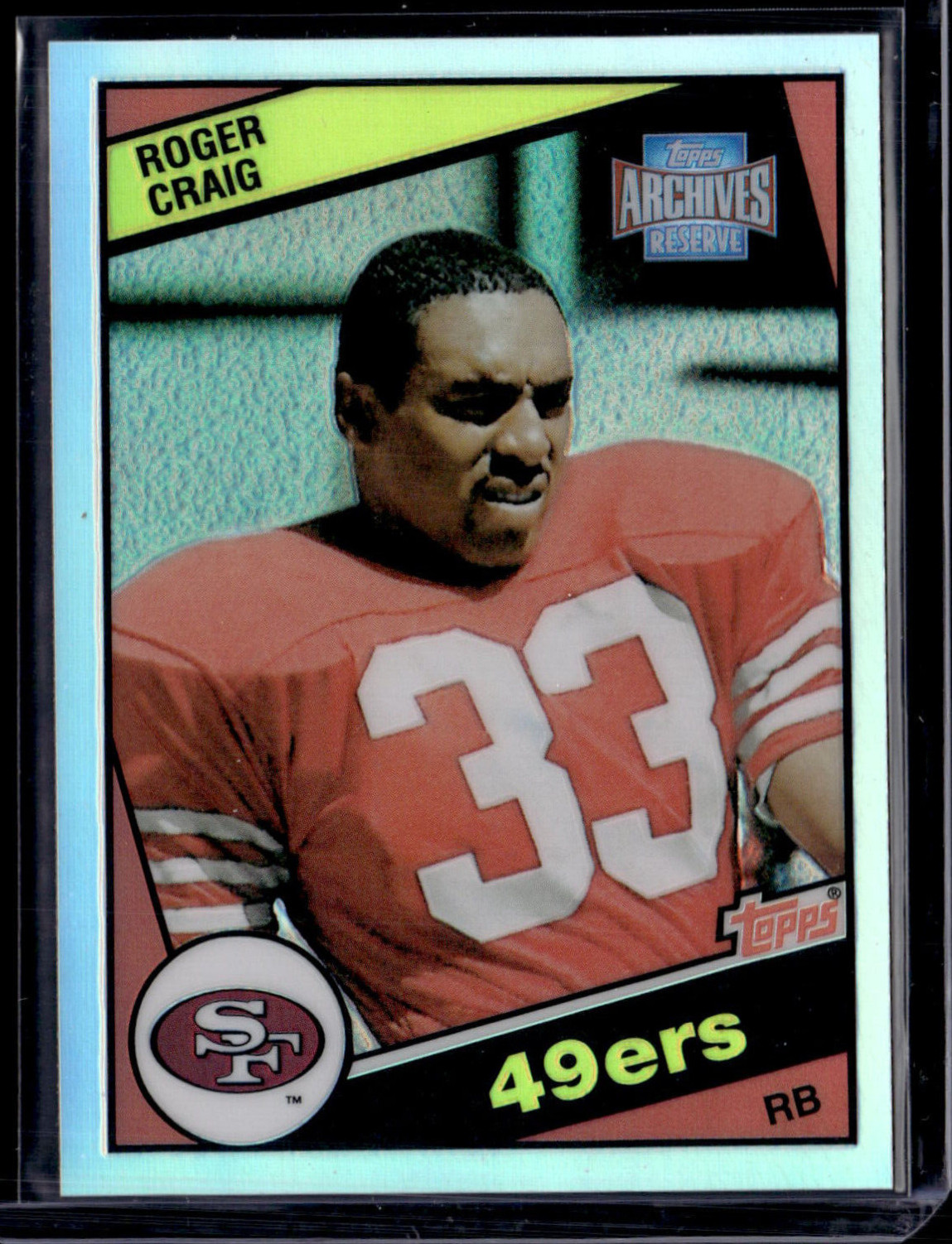 2001 Topps Archives Reserve #73 Roger Craig 1984 Refractor RC Reprint NM-MINT
