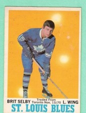 (1) BRIT SELBY 1970-71 O-PEE-CHEE  # 111 MAPLE LEAFS TRADE EX/EX+ CARD (L2436)