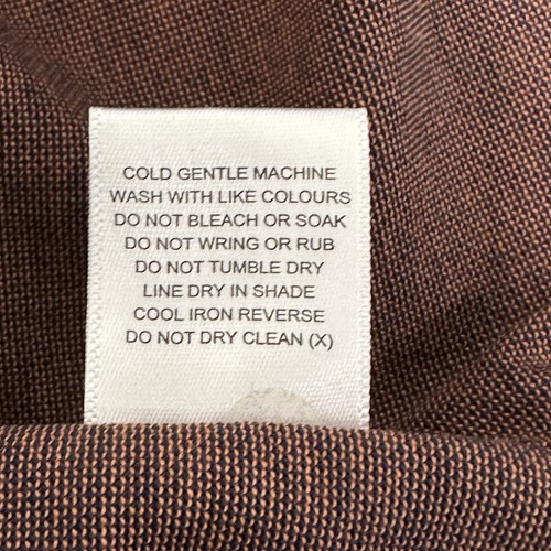 Marcs Mercerised Polo Men Medium Slim Fit Brown Cotton Casual Embroidered Label - Picture 8 of 9