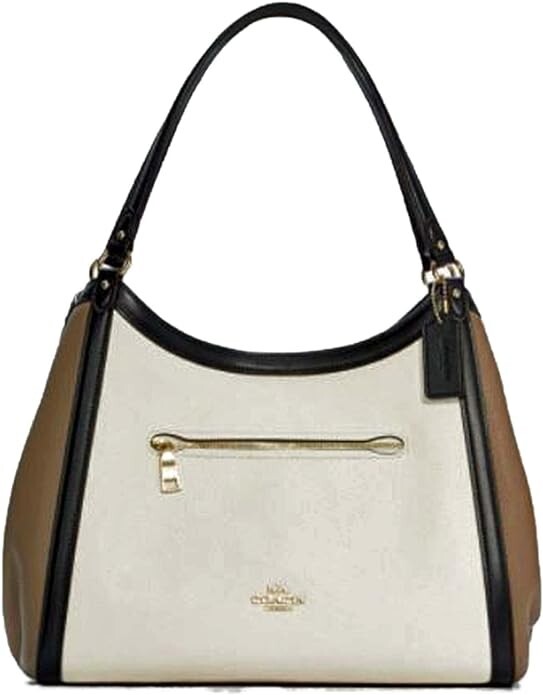 Coach Women's Kristy Shoulder Bag Coach Colorblock Leather Khaki Chalk Multi New