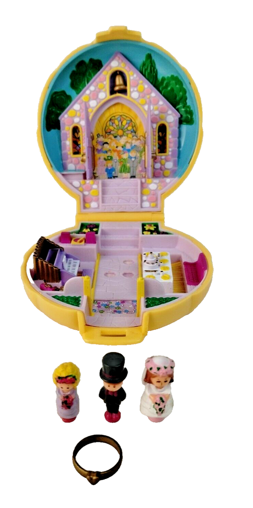 Bluebird Polly Pocket Bridesmaid Polly Nancy's Wedding Playset 1989 Complete