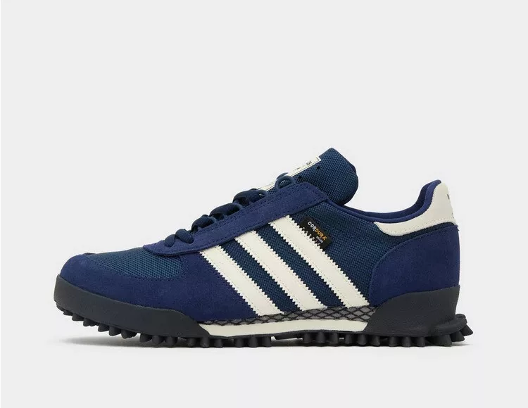 adidas Originals Marathon TR in Dark Blue and White Men s Trainers Limited Stock