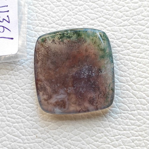 40ct Natural green moss agate cabochon cushion shape gemstone for jewelry R11361 - Picture 2 of 5