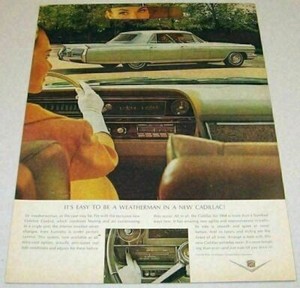 1963 Print Ad The 1964 Cadillac 4-Door Comfort Control Air Conditioning