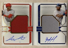 2020 National Treasures Yordan Alvarez Rc Auto Aristides Aquino /99 Dual Jersey