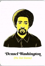 Denzel Washington The Evil Cow Movie Playing Card Art Collectible