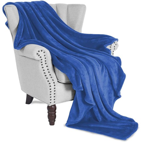 Super Soft Light Weight Coral Fleece Warm Throw Blanket for Couch/Sofa/Bed/Chair - Picture 10 of 15